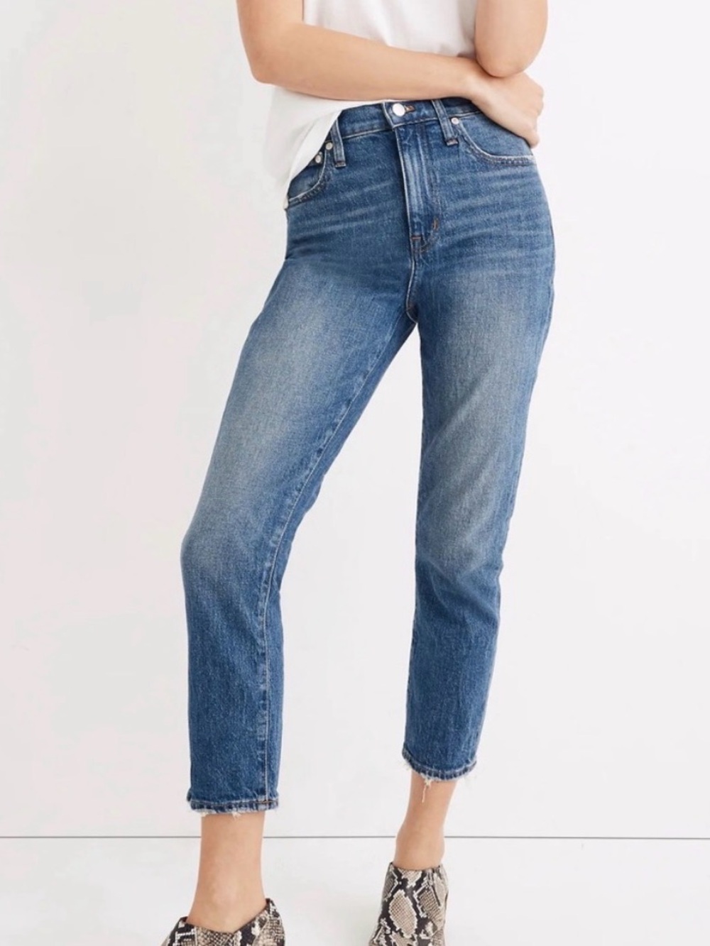 Madewell High Rise Crop Boyfriend Jean